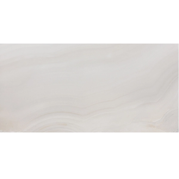 Porcelanato Interno Mármore Esmaltado Polido Borda Reta Onix White 50x100cm Elizabeth