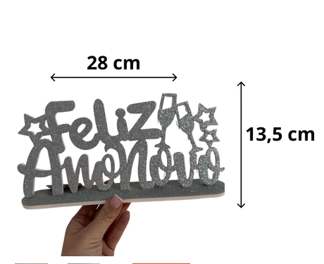 Painel Reveillon 2026 C/glitter Dourado Piffer