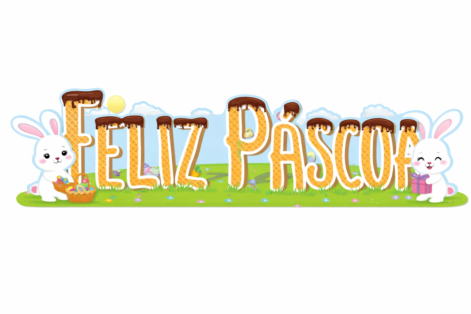 Enf Imp Letreiro Pascoa Feliz Pascoa 203092 Un Piffer