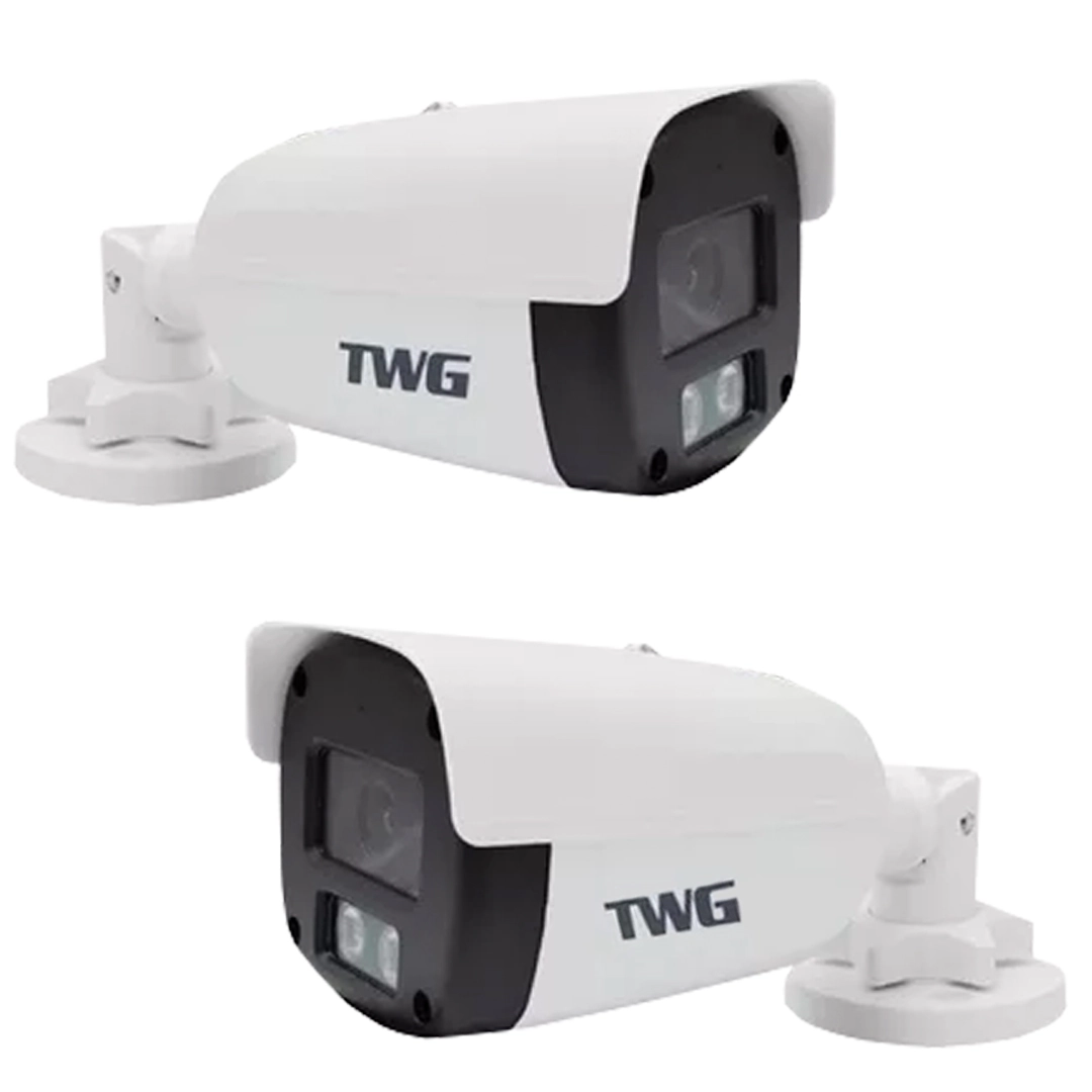 Kit 02 Camera Bullet Plast 4x1 2mp Tw-7327 Star Color Pl Twg