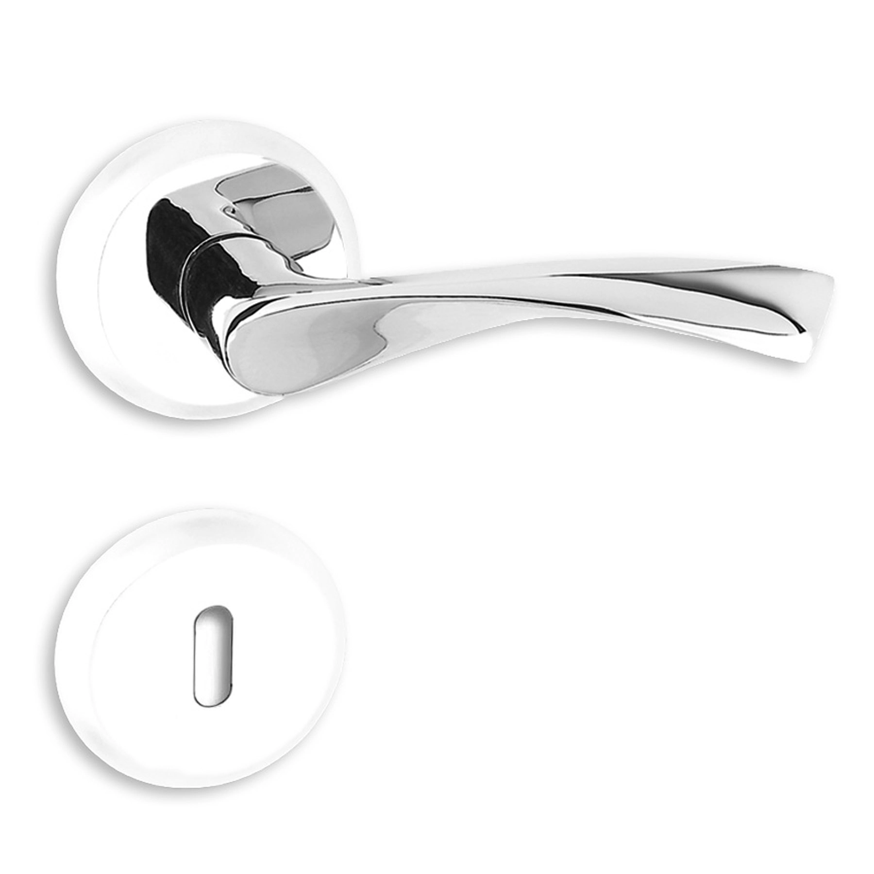 Fechadura Haga para Porta Interna Cromado 40mm Chave Simples Idea