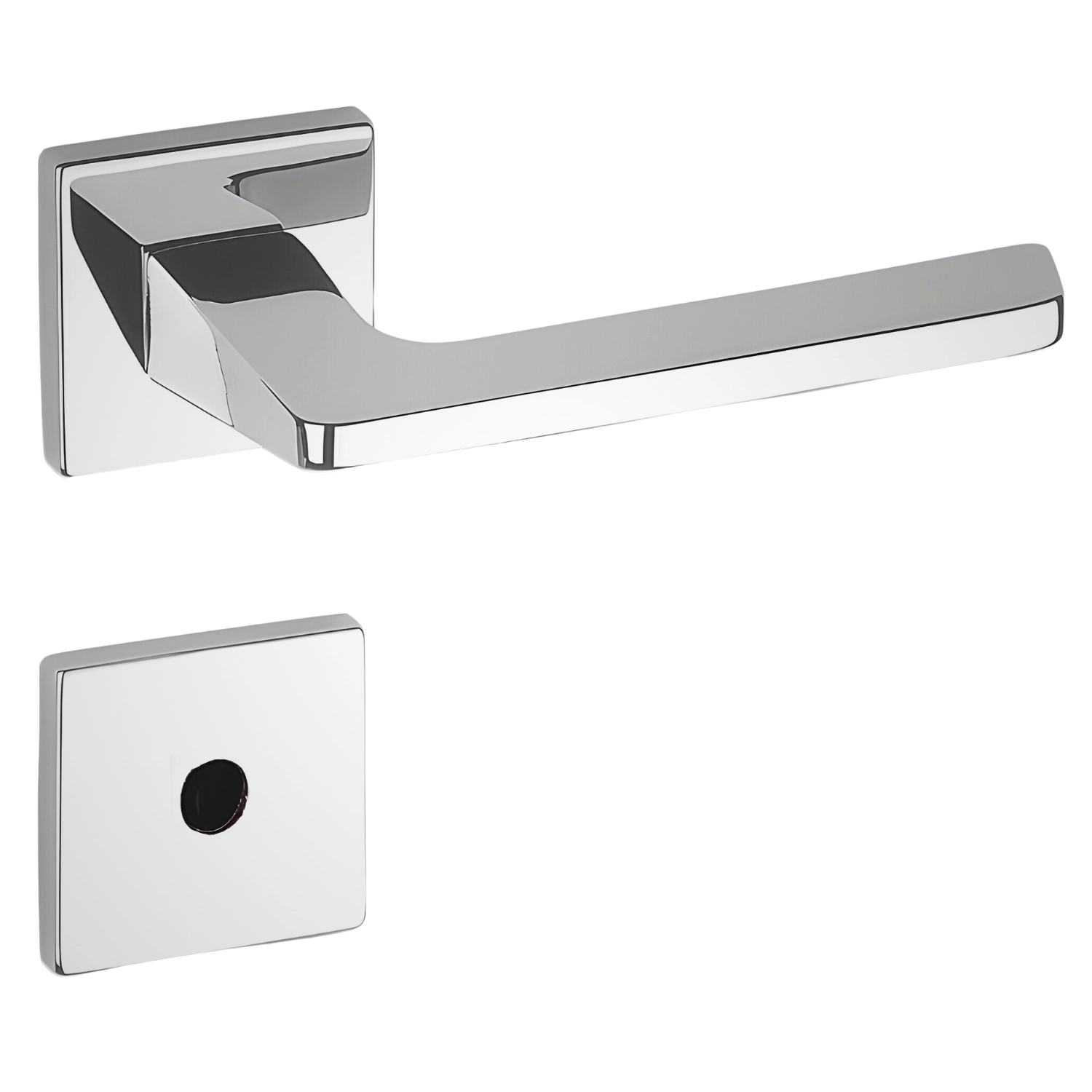 Fechadura Banheiro Haga Quadra 55mm Cromada