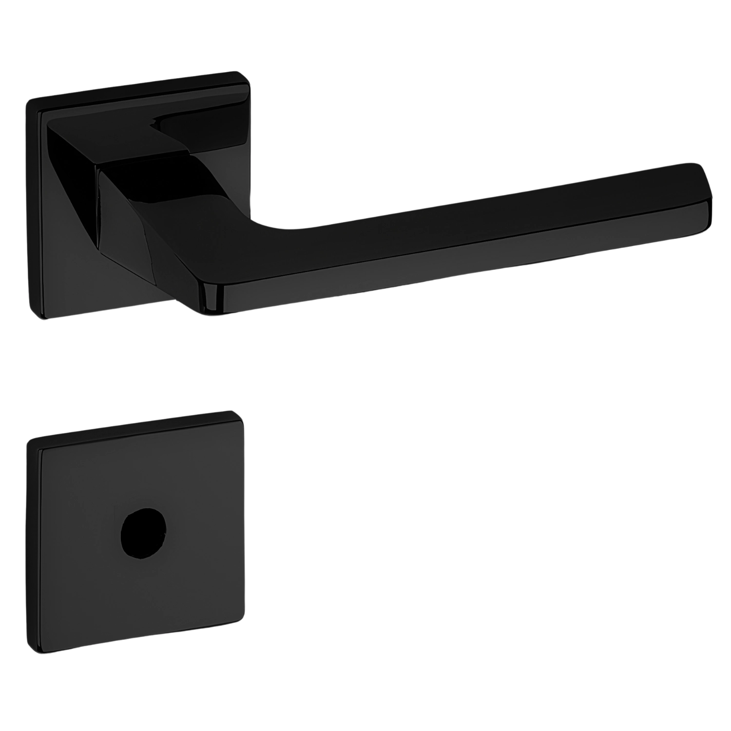 Fechadura Banheiro Haga Quadra 55mm Preto