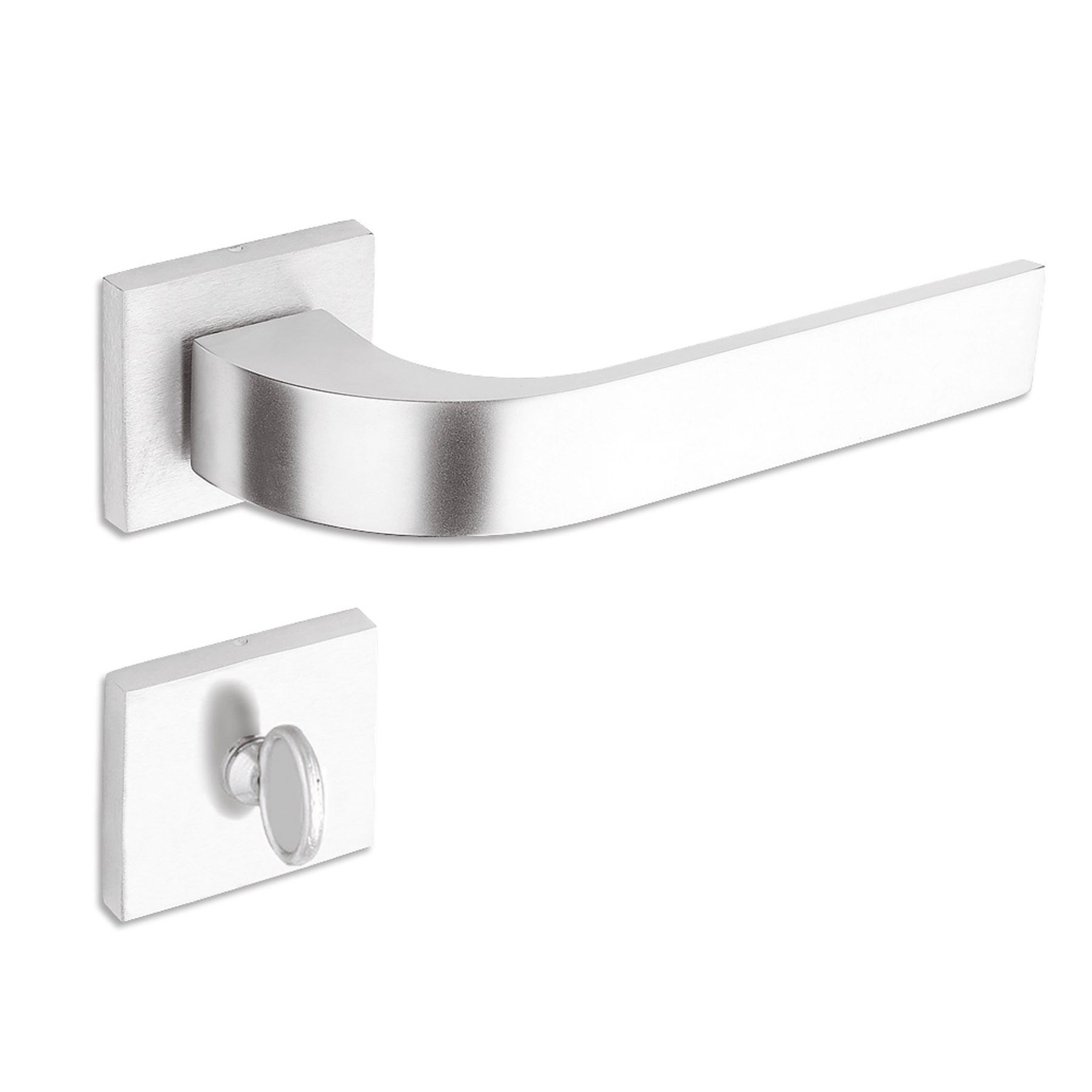 Fechadura Haga para Porta do Banheiro Cromado 40mm Chave Simples Unika