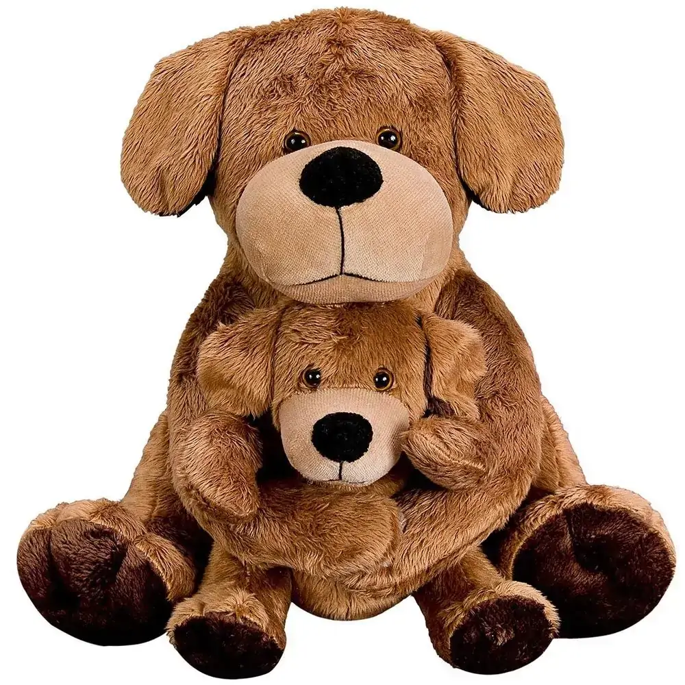 Pelucia Anjos Baby Cachoro C/filhote Caramelo