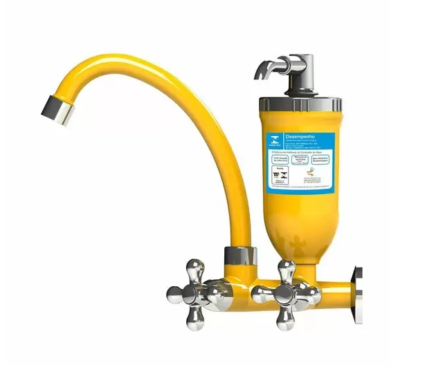 Injet Torneira Purificador Parede 2167 Abs 1/4v C33  Amarelo