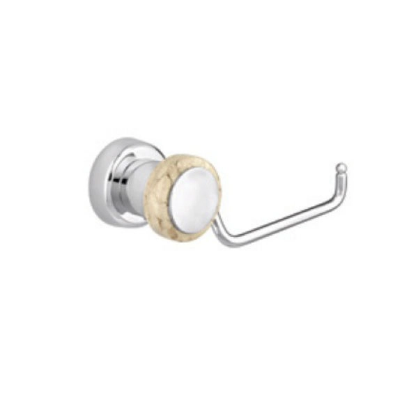 Porta Papel Higiênico Metal Simples Saturno Travertino Forusi