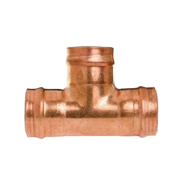 Tê 90° Cobre Liso Água Quente e Fria 28mm ou 1" Ramo