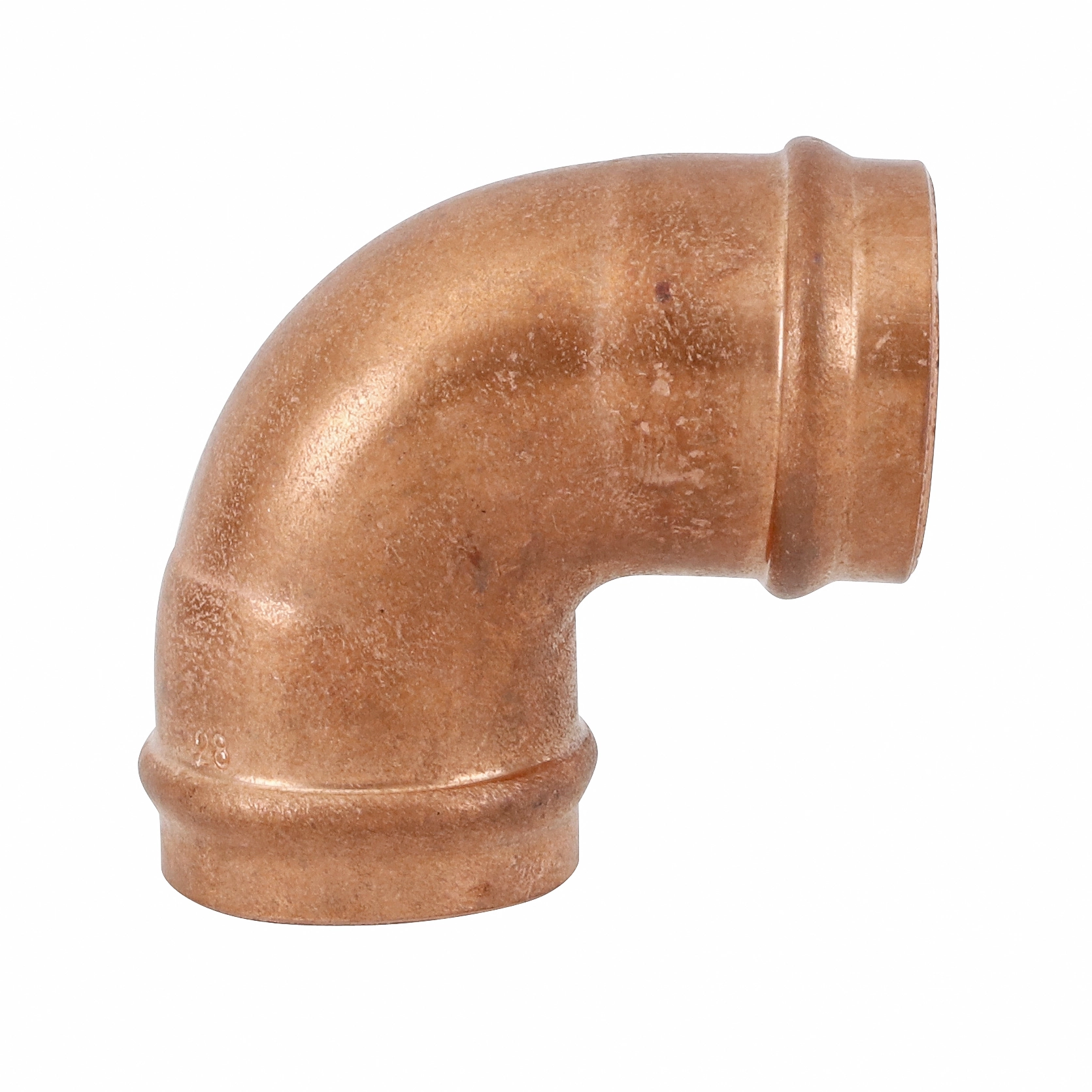 Joelho 90° Cobre Liso Água Quente e Fria 28mm ou 1" Ramo