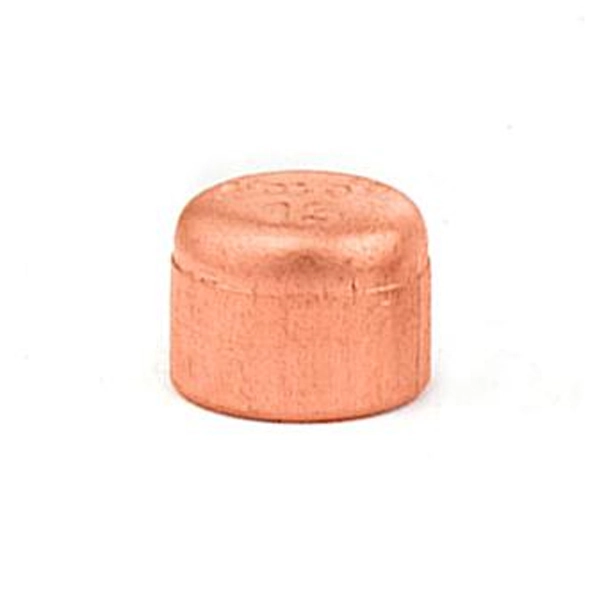 Tampão Cobre Liso Água Quente e Fria 15mm ou 1/2" Ramo