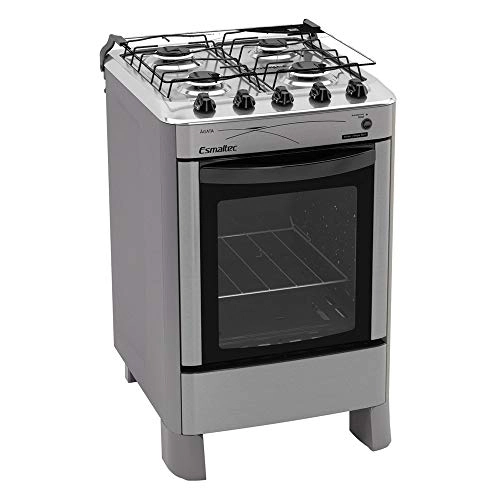 Fogão Esmaltec 4 Bocas ágata Com Acendimento Automático Inox