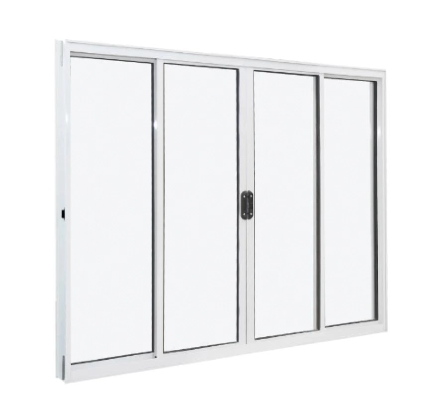 Janela Vitro De Alumínio 04 Folhas Classic Branco - 100x140