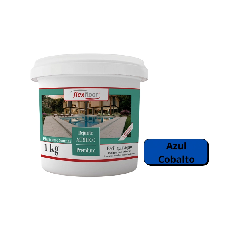 Rejunte Acrílico Flexfloor - 1kg Azul Cobalto