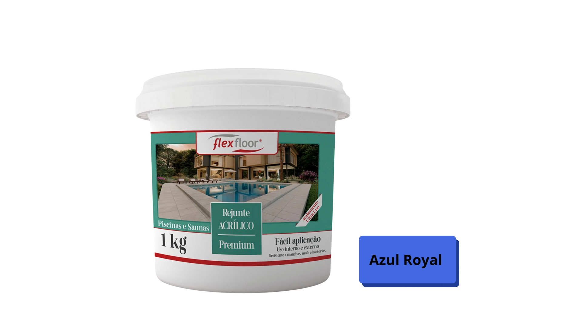 Rejunte Acrílico Flexfloor - 1kg Azul Royal
