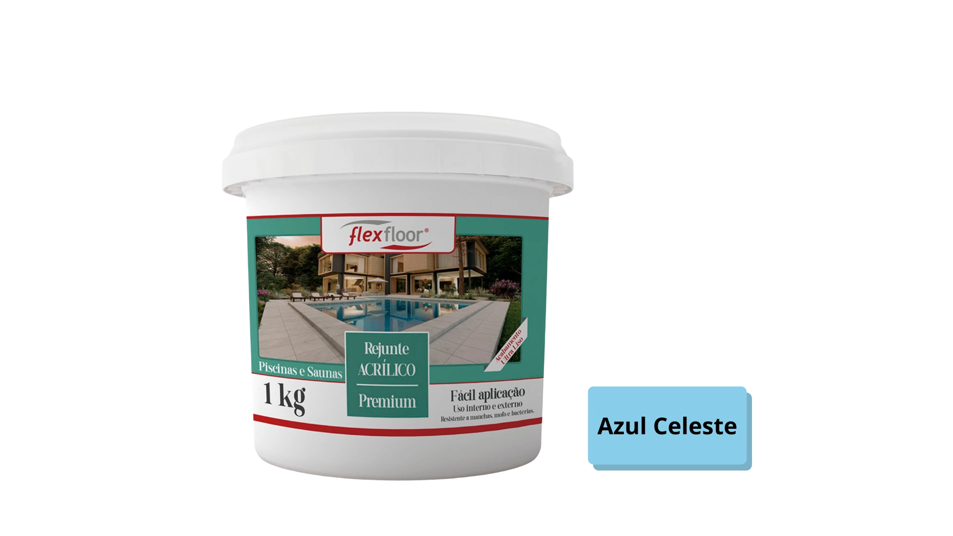 Rejunte Acrílico Flexfloor - 1kg Azul Celeste