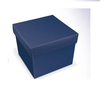 Caixa Presente Retan Azul Royal 22x22x18cm Ref.ar5