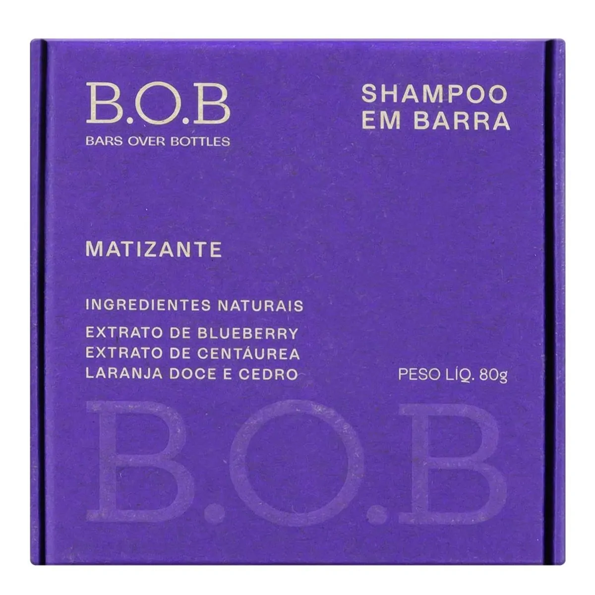 B.o.b Shampoo Em Barra Matizante 80g