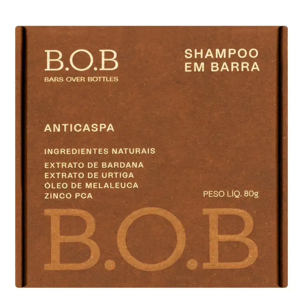 Shampoo Anticaspa Barra B.o.b Caixa 80g