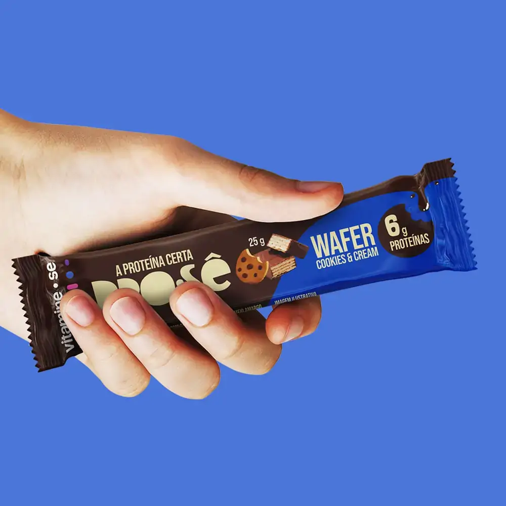 Barra De Proteína Pro Sê Wafer Cookies Cream Vitamine Se 25g