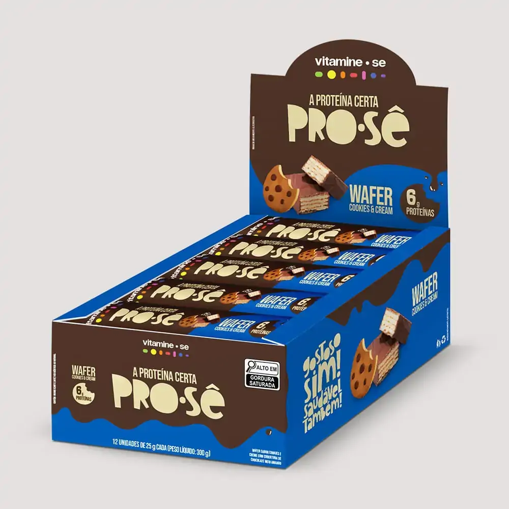 Pro-sê Wafer Proteica Cookies & Cream (Caixa)