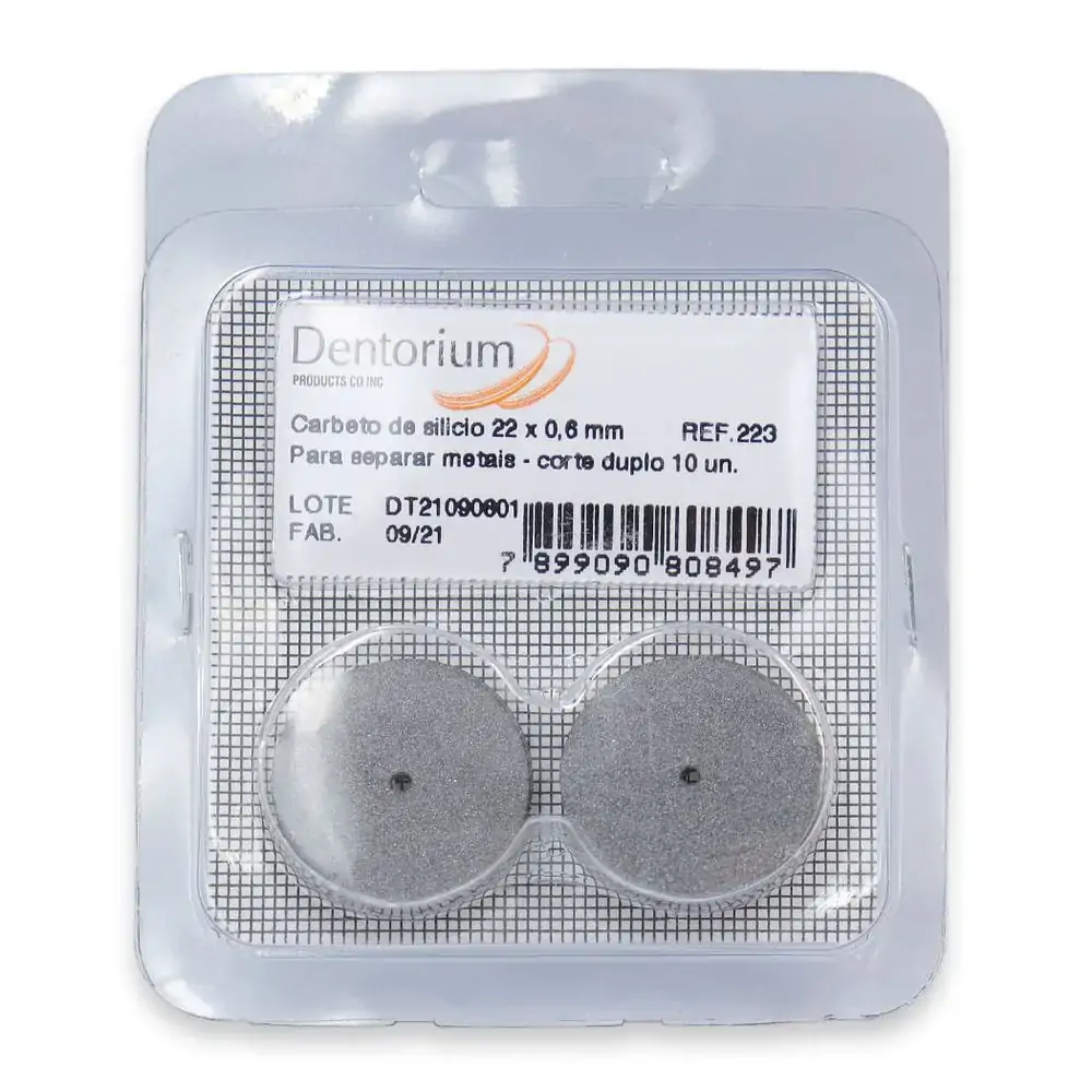 Disco Carborundum Cinza Ref 223 Com 10 Dentorium - Labordental