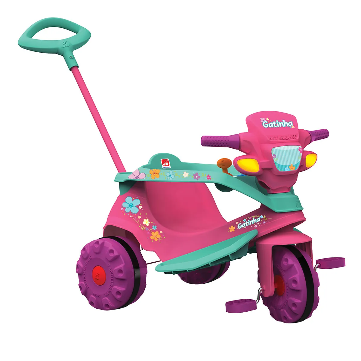 Triciclo de Passeio e Pedal - Velobaby - Gatinha - Bandeirante