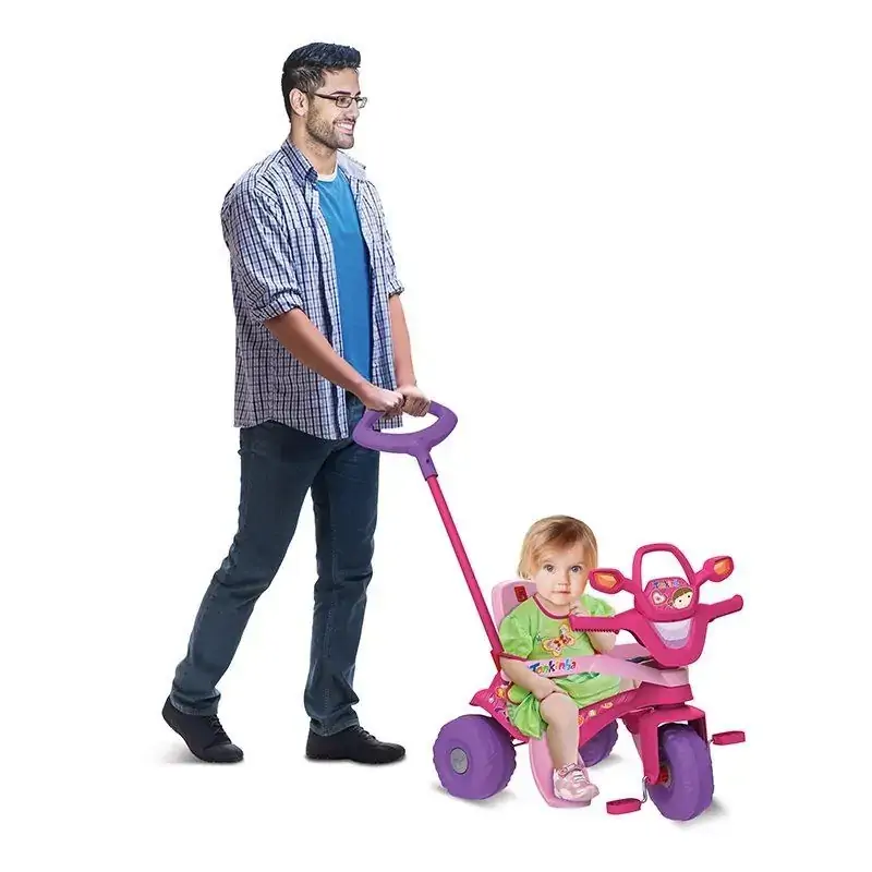 Triciclo Tonkinha Passeio & Pedal Rosa - Bandeirante