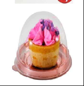 Mini Cake Box Redonda Transparente C/10 Flip