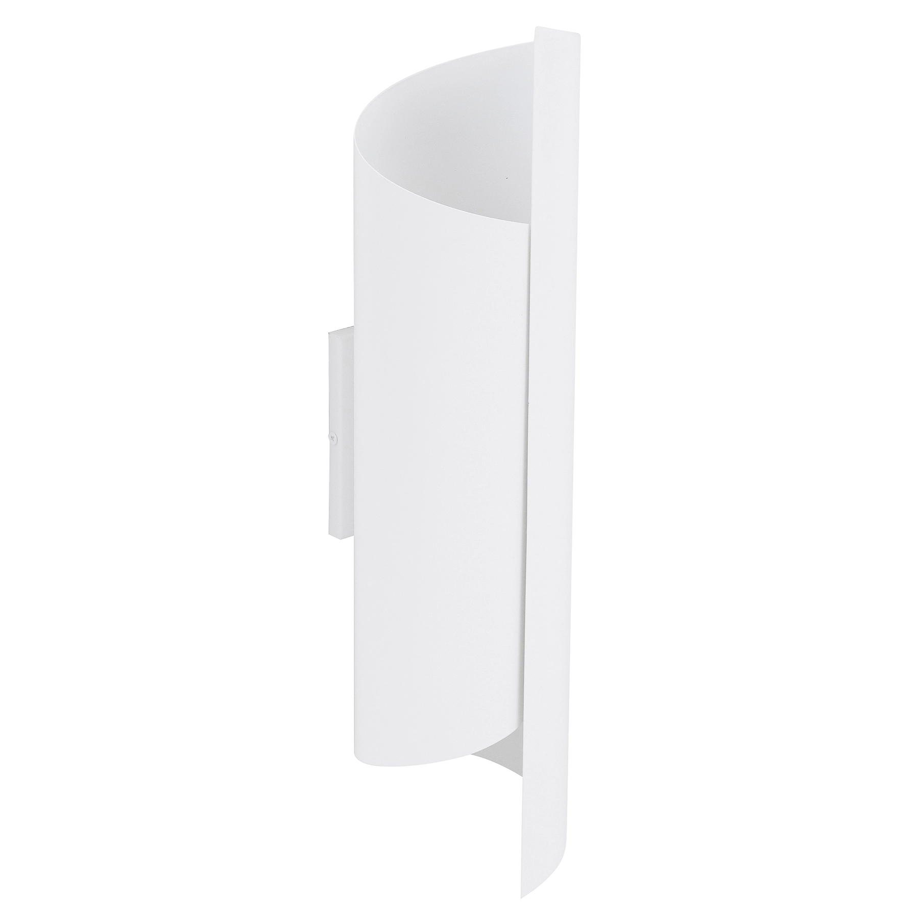 Arandela de Parede Branca Aço Inox Wave Metaldomado