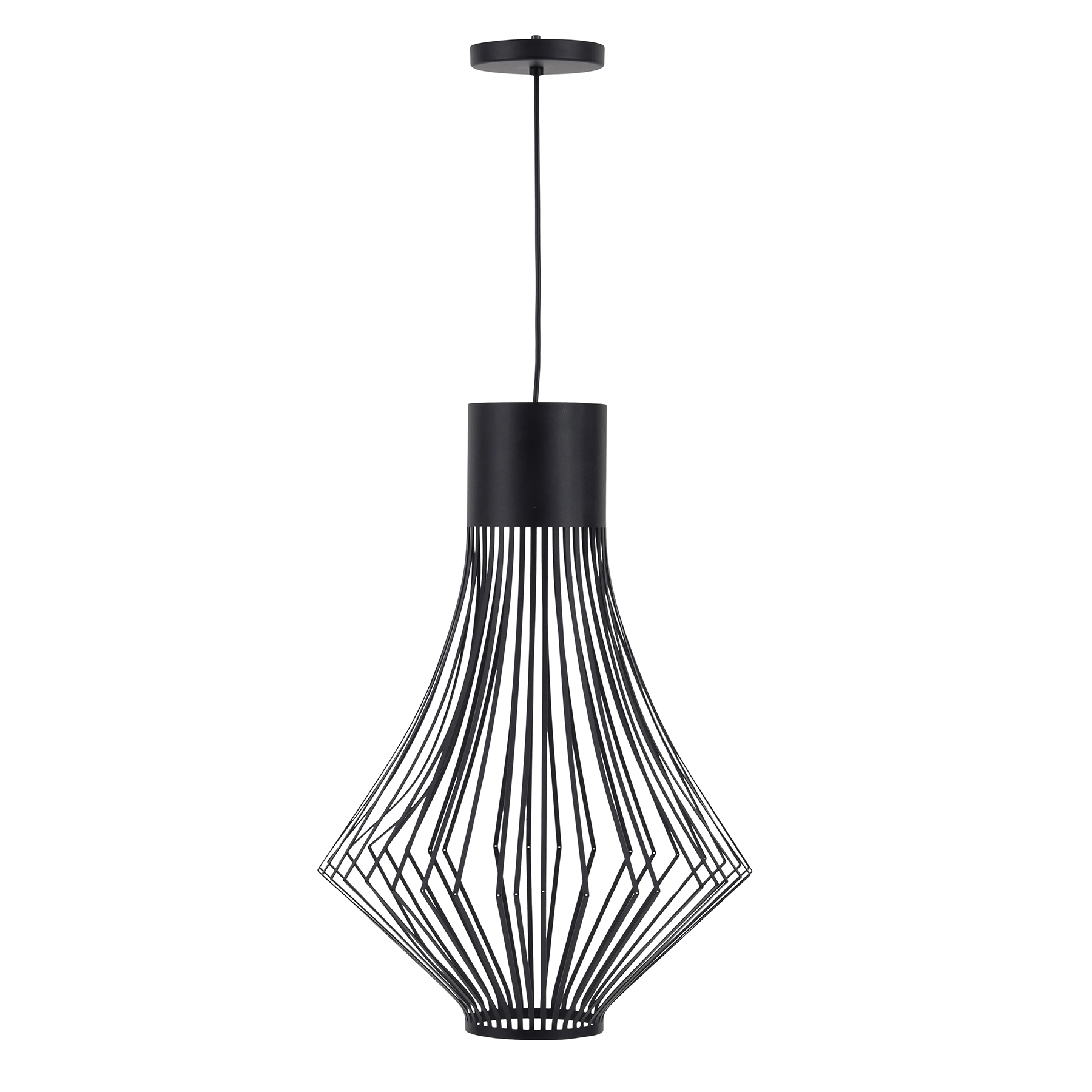 Pendente 1 Lâmpada Metal Preto