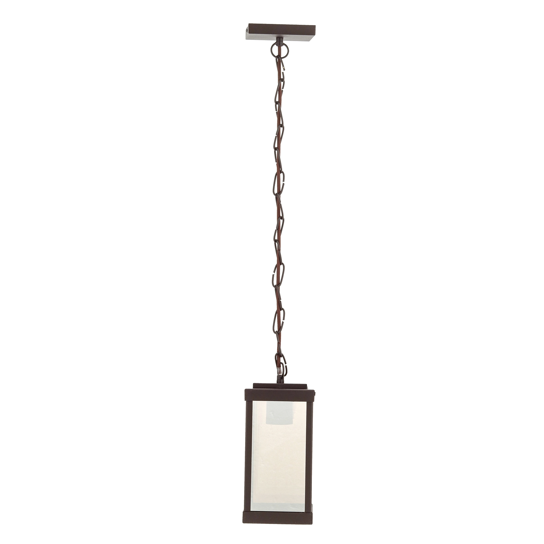 Pendente 1 Lâmpada Metal e Vidro Marrom Metaldomado