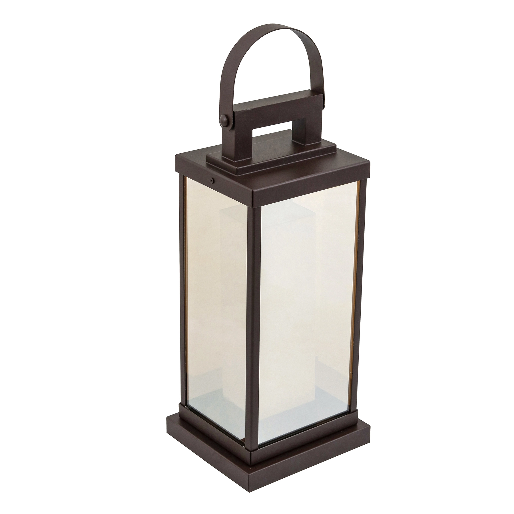 Lanterna Externa 1 Lâmpada Alumínio Marrom Retro IP40 Metaldomado