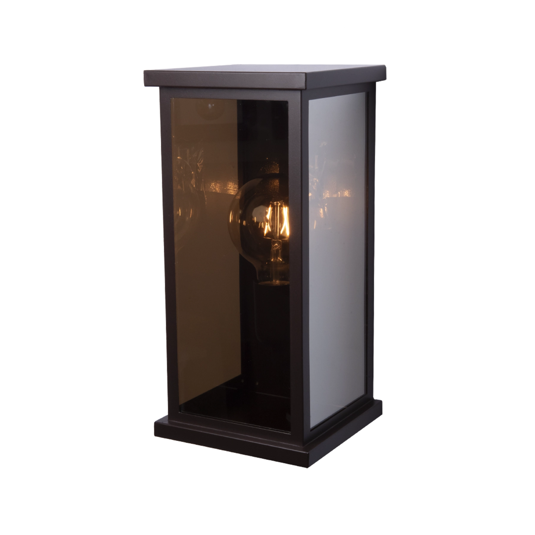 Arandela Alumínio Colonial Quadradorado Marrom IP44 35cm