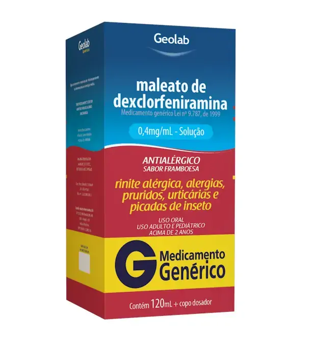 Maleato De Dexclorfeniramina 2 Mg/ml Xarope Geolab Genérico
