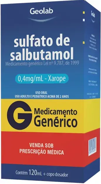 Sulfato De Salbutamol 2 Mg/ml Xarope Geolab Genérico