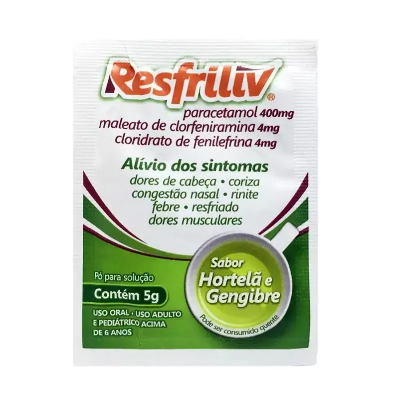 Resfriliv 400 4 4mg Cx 50 Env Sb Hortela/gengibre