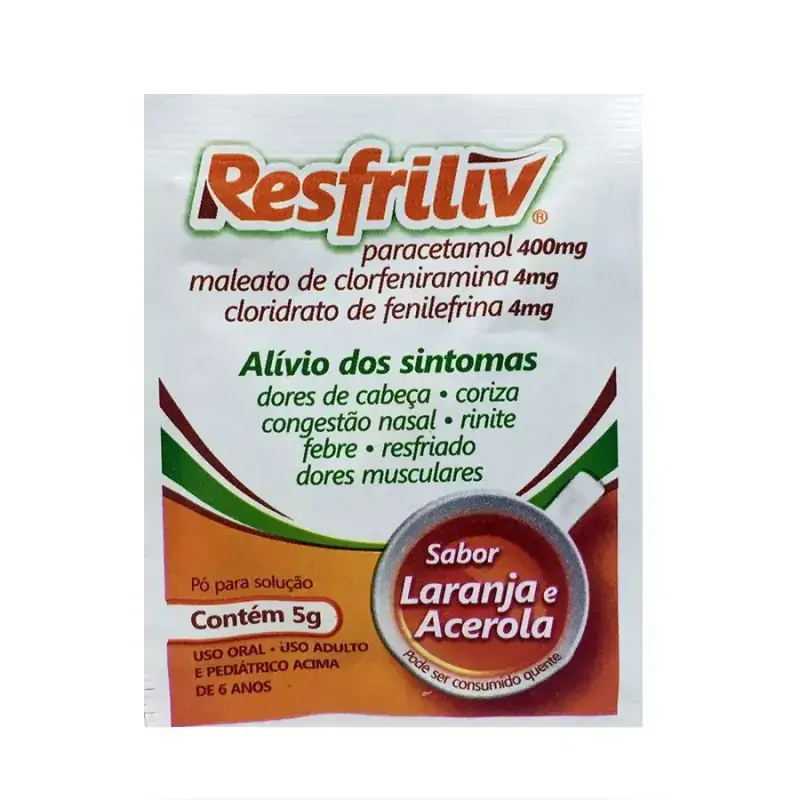 Resfriliv 400 4 4mg Cx 50 Env Sb Laranja/acerola