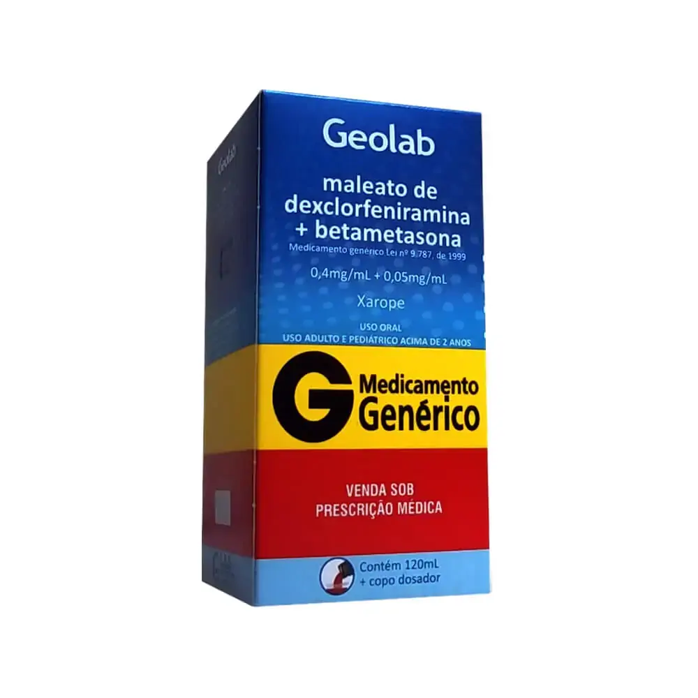 Mal Dexclorfeniramina Betametasona 0,25 Mg/ml 2 Mg/ml Xarope Geolab Genérico