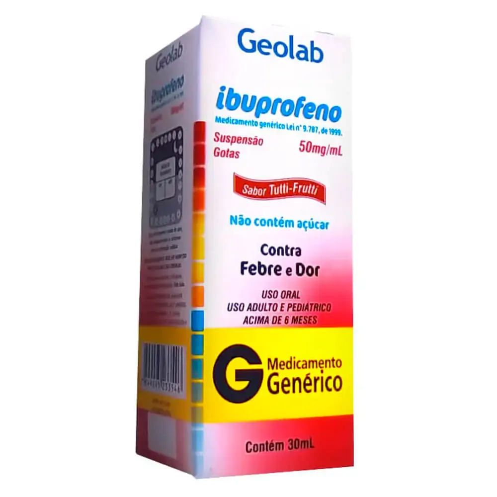 Ibuprofeno 50 Mg/ml Suspensão Oral Geolab Genérico