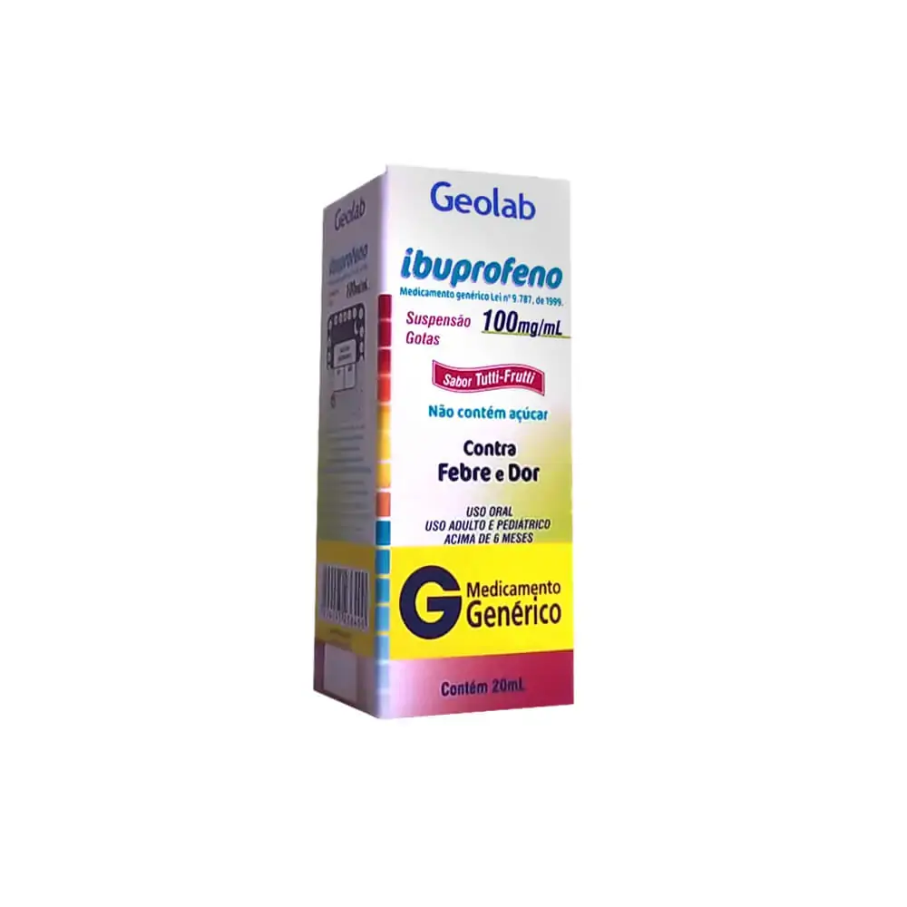 Ibuprofeno 100 Mg/ml Suspensão Oral Geolab Genérico