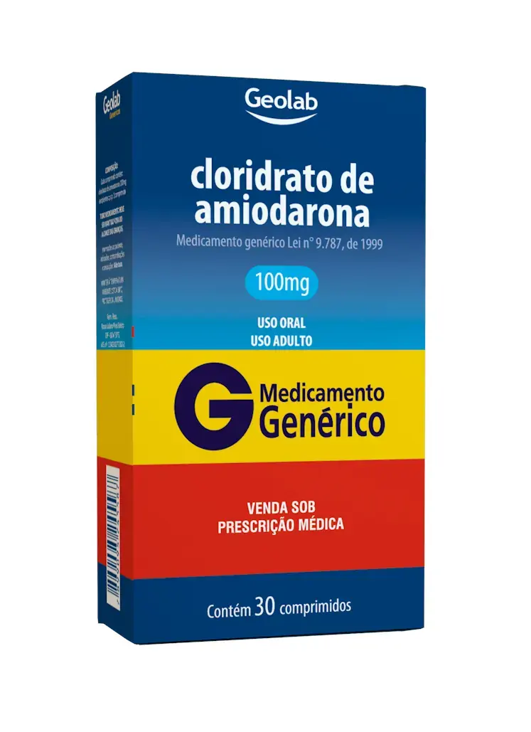 Cloridrato De Amiodarona 100mg Cx 30 Comp