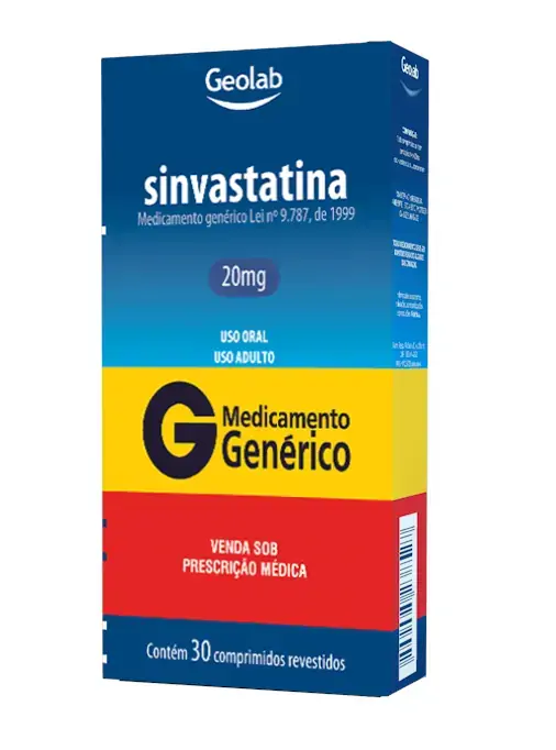 Sinvastatina 20mg Cx 30 Comp Rev