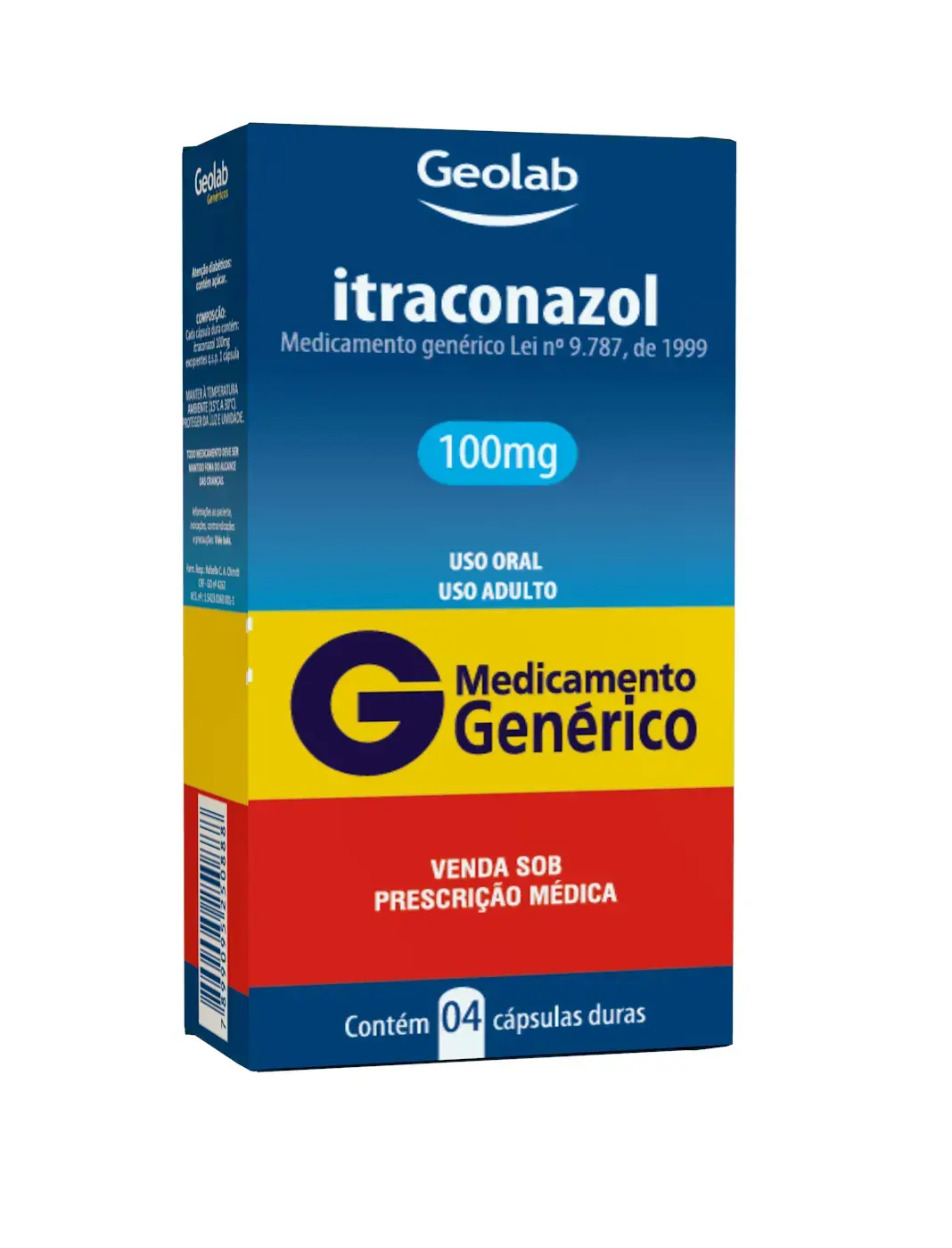 Itraconazol 100 Mg Cap Gel Dura Ct Bl Al Plas Inc X 04