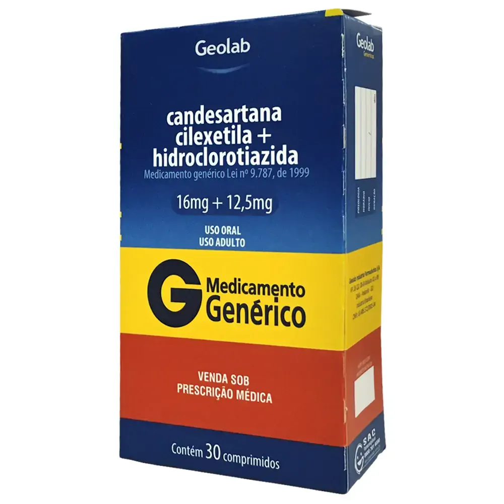 Candesartana Hidroclorotiazida 16 12,5mg Cx 30 Comp