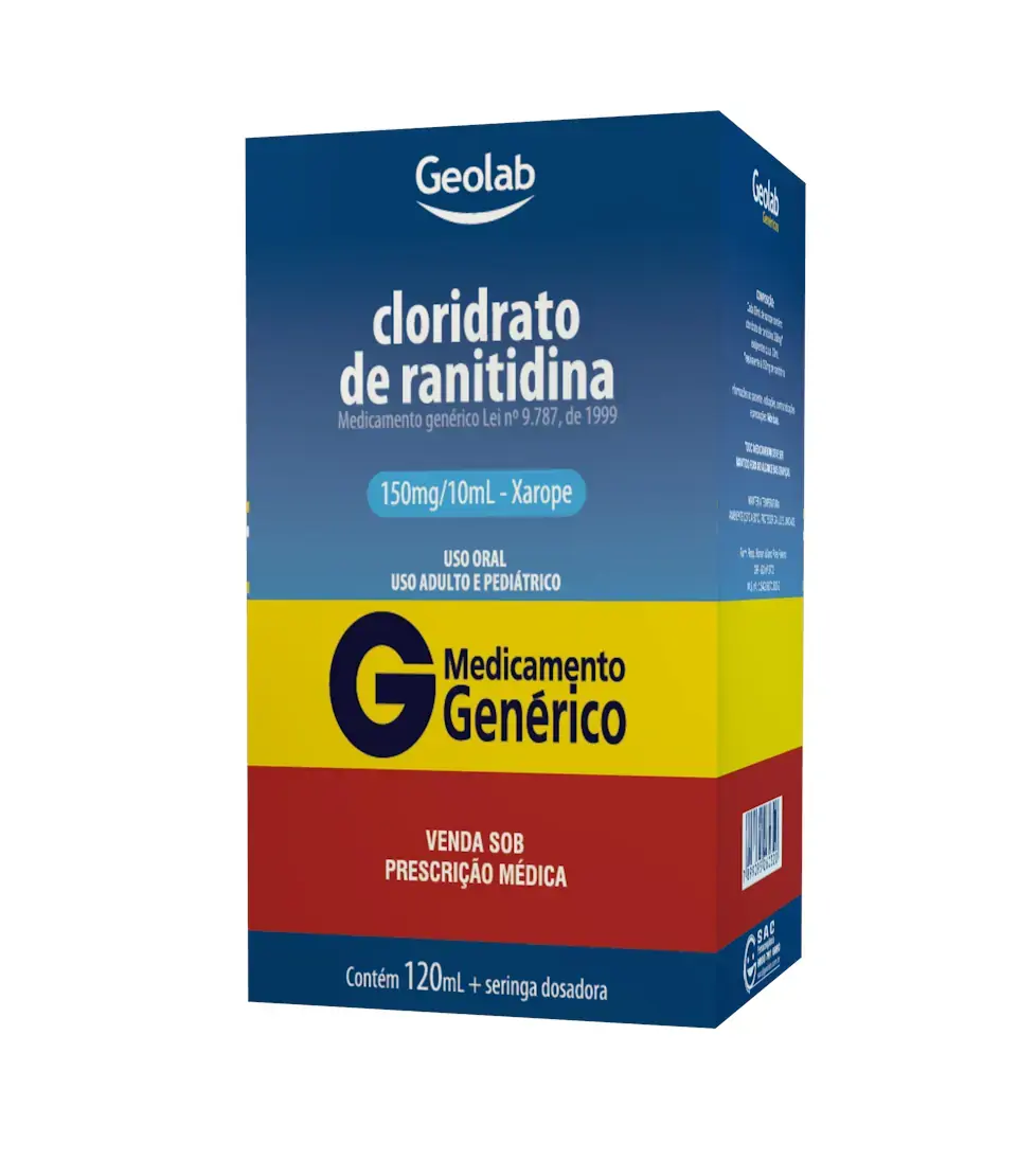Cloridrato De Ranitidina 150mg/10ml Xpe Fr 120ml