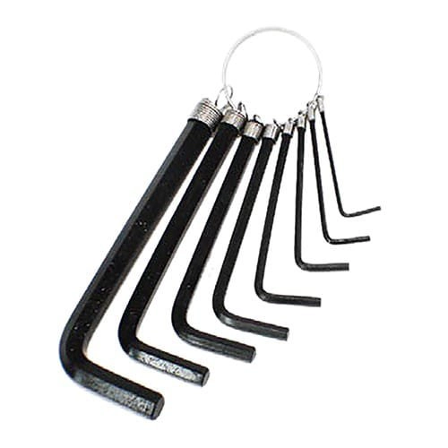 Jogo Chaveiro Hexagonal 8 Peças Black Color -fertak
