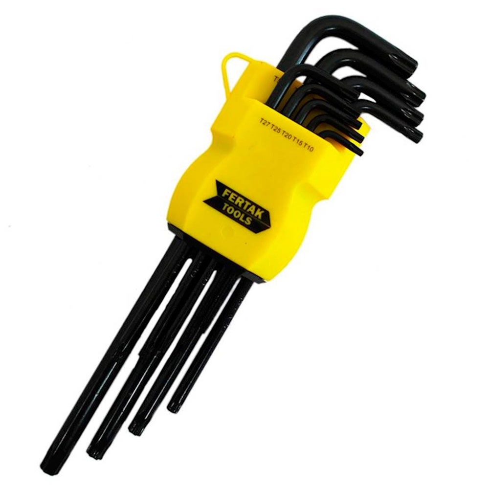 Jogo De Chaves Torque Tipo L Longa T10 A T50 09 Peças