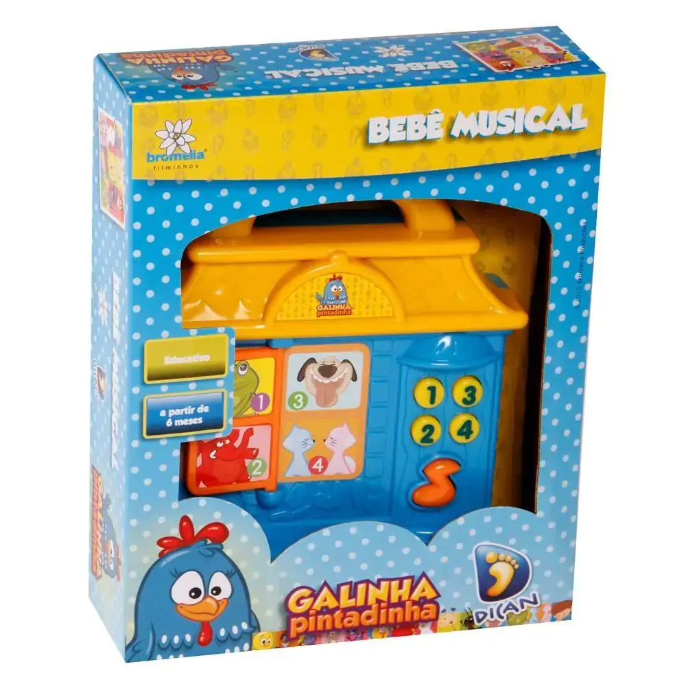 Brinquedo Bebe Musical Galinha Pintad Ca