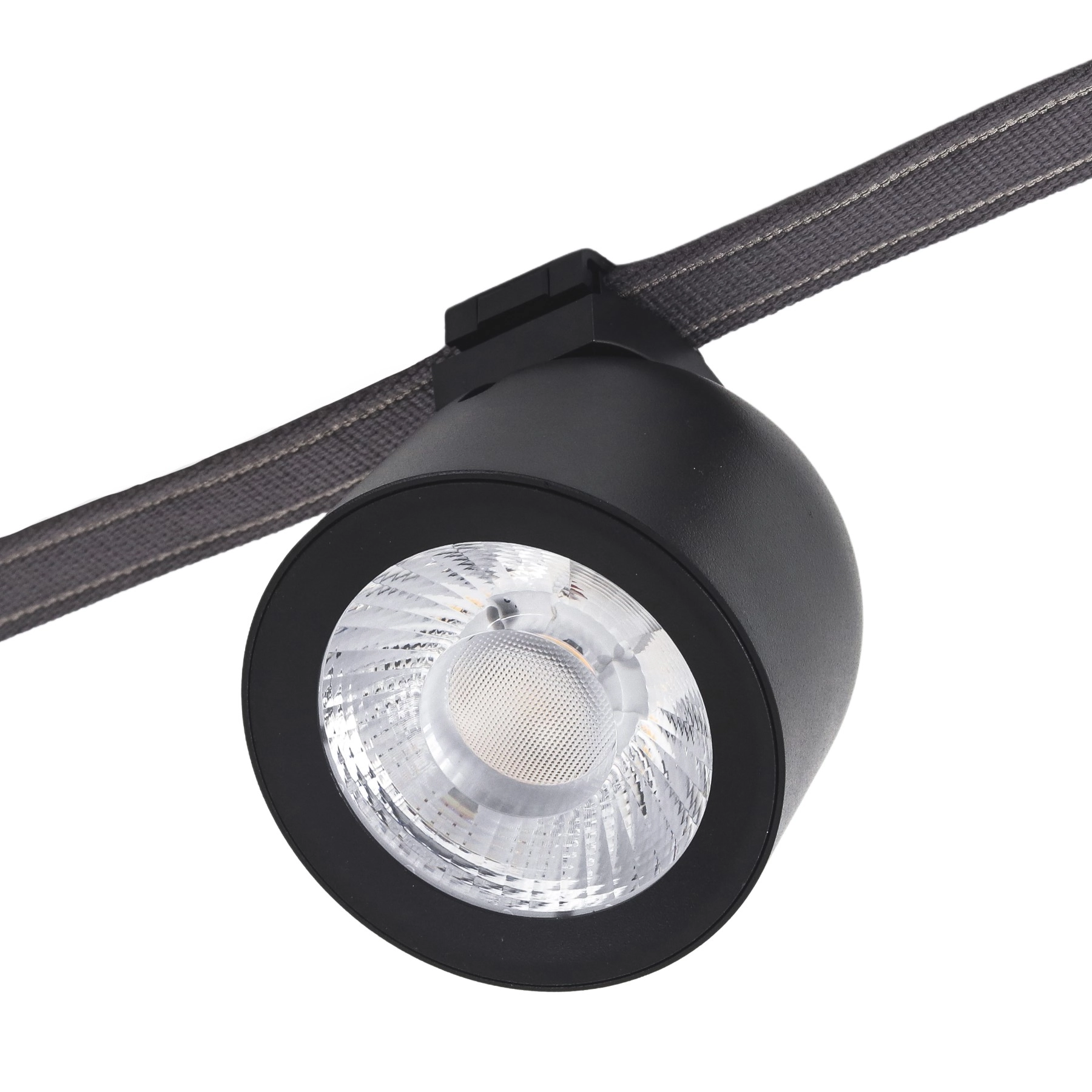 Spot para Corda Magnética de Alumínio Com Led Amarelo Flow Milão Gaya Preto 48V 9,4cm