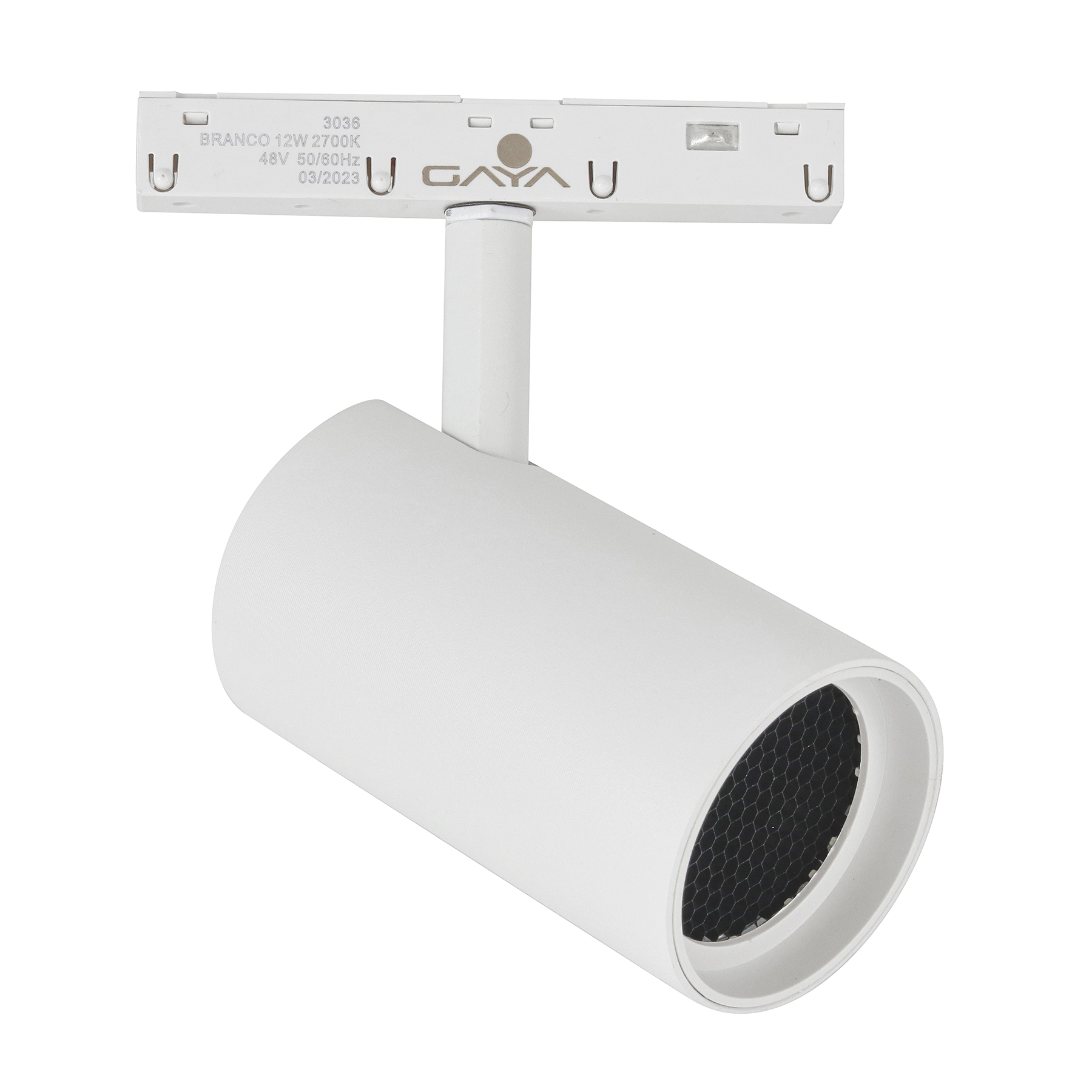 Spot para Trilho Magnético Com Led Amarelo Mag Gaya Branco 48V